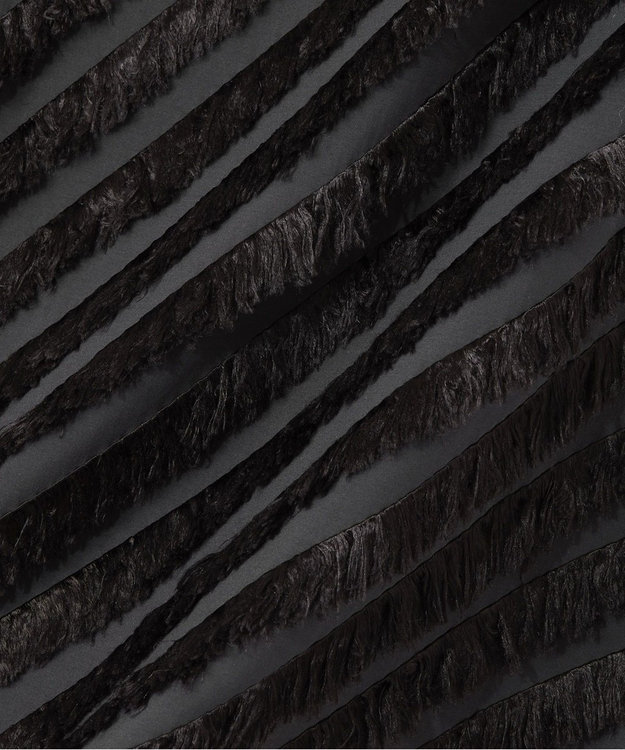 GRACE CONTINENTAL フェザーバイアスロングスカート ブラック