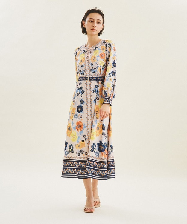 グレースコンチネンタル　フラワーパターンプリントワンピース フラワーパターンプリントワンピース / GRACE CONTINENTAL