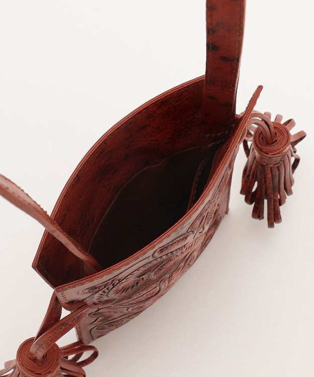 GRACE CONTINENTAL Tassel mini BAG レンガ