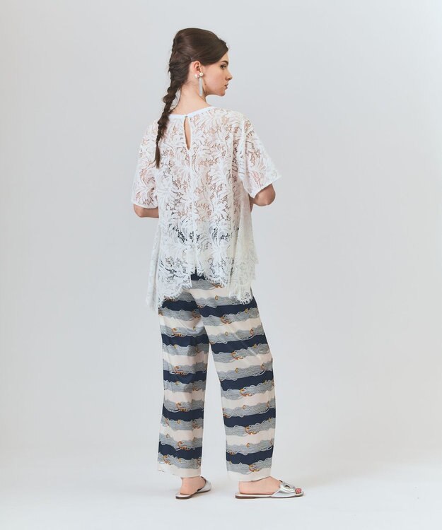 GRACE CONTINENTAL バックレース天竺トップ ホワイト