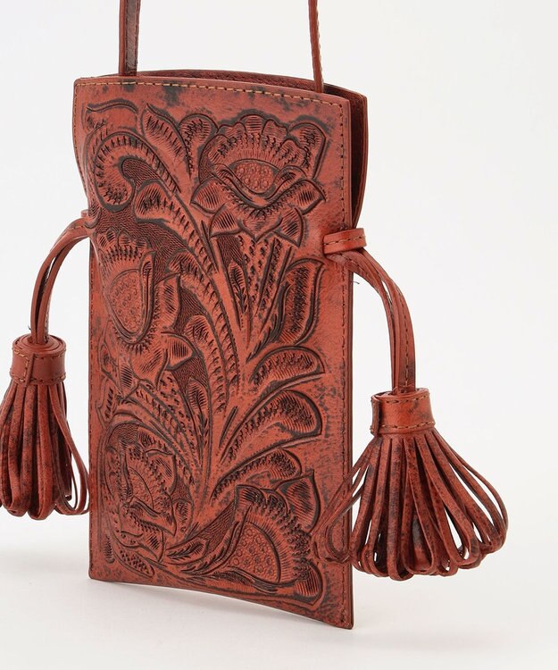 GRACE CONTINENTAL Tassel mini BAG レンガ