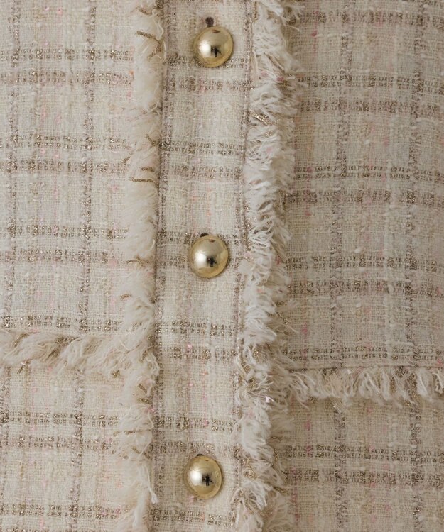 GRACE CONTINENTAL フレアスリーブツイードジャケット キナリ