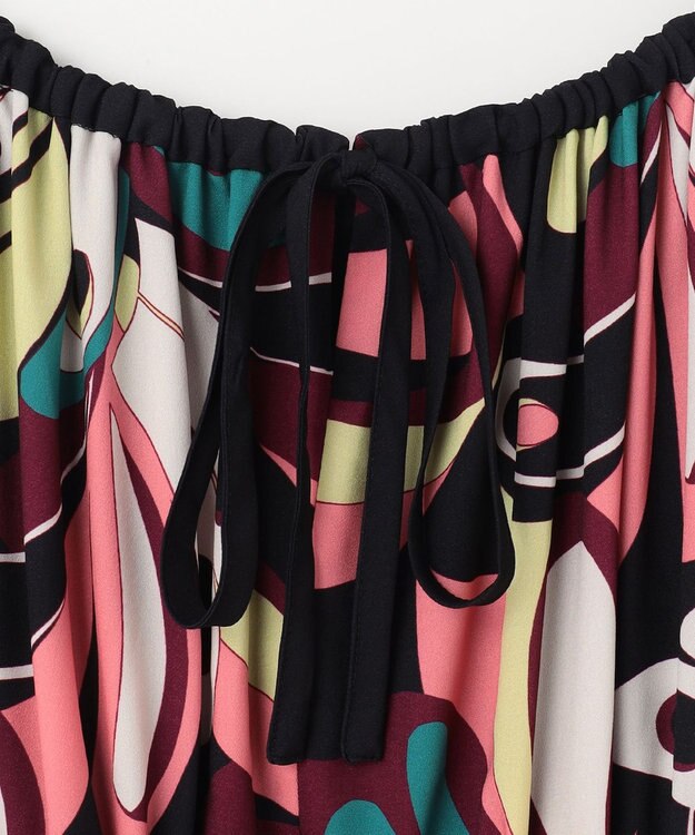 GRACE CONTINENTAL キカバードプリントワンピース ピンク