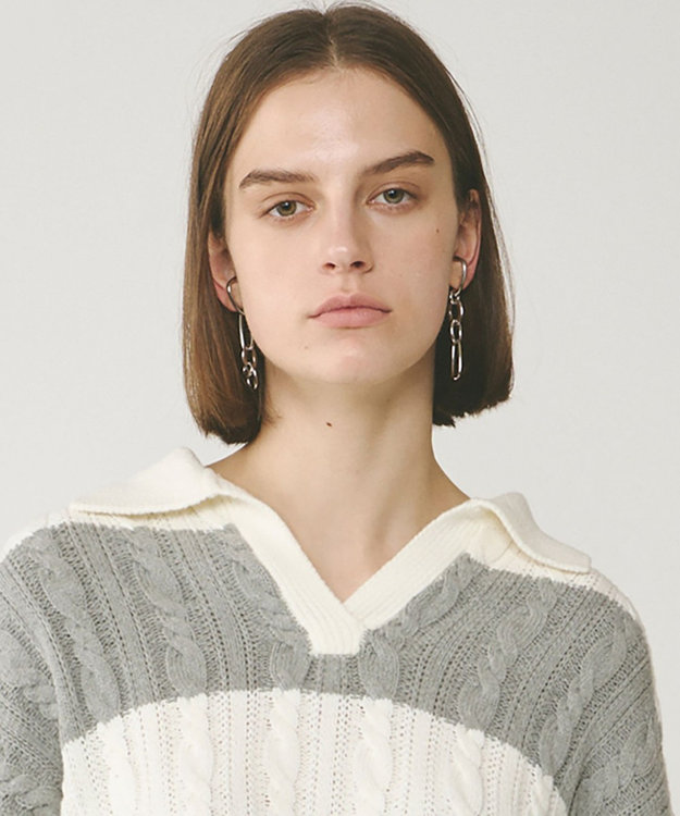 GRACE CONTINENTAL チェーンデザインイヤーカフ シルバー