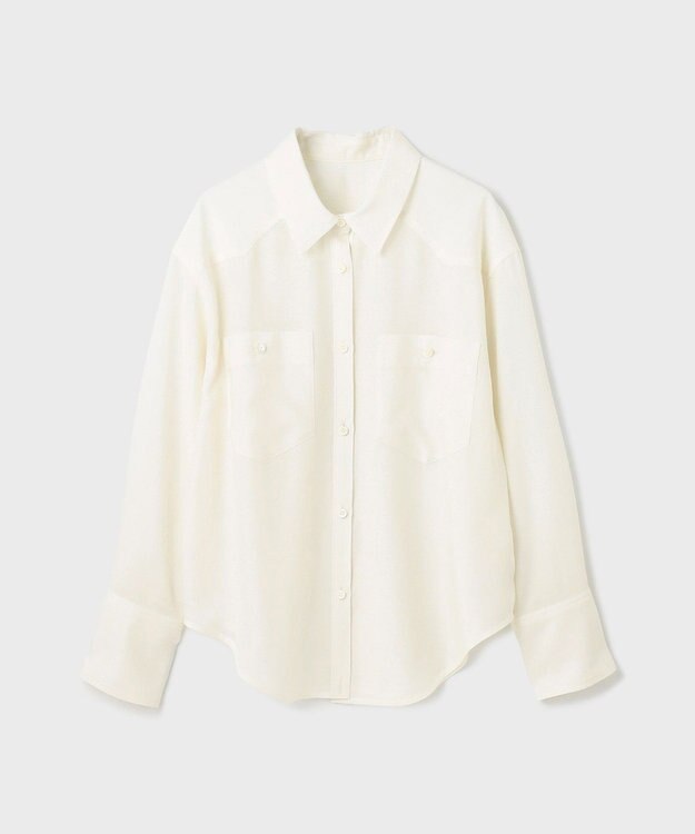 GRACE CONTINENTAL シアー2wayウエスタンシャツ キナリ