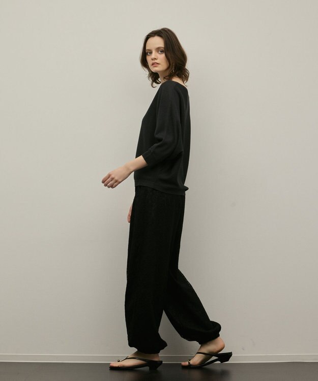 GRACE CONTINENTAL ドルマンニットトップ ブラック