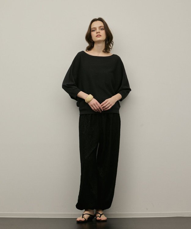 GRACE CONTINENTAL ドルマンニットトップ ブラック