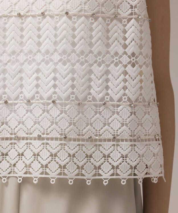 GRACE CONTINENTAL キカレースビジュートップ ホワイト