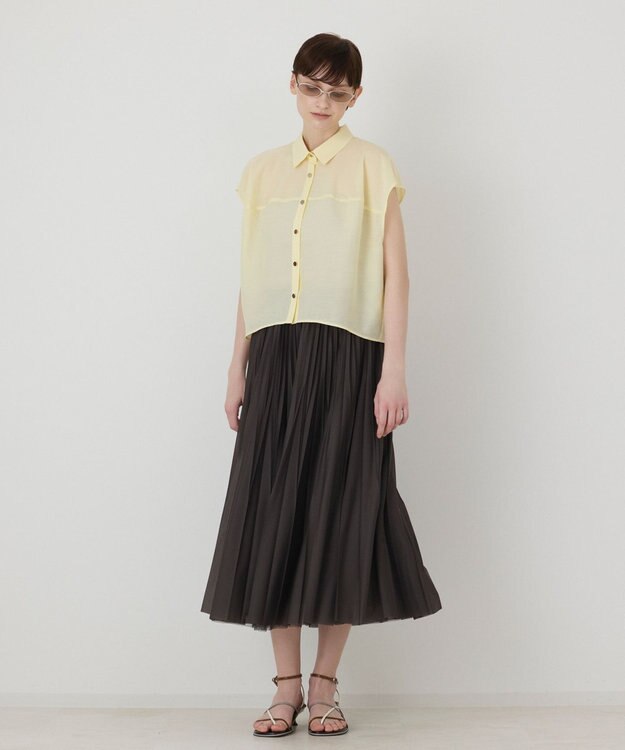 GRACE CONTINENTAL シアードルマントップ イエロー