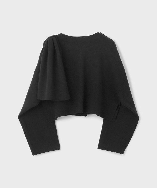 GRACE CONTINENTAL ケープショートニットトップ ブラック