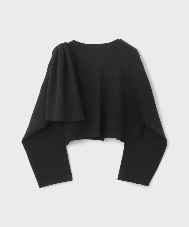 GRACE CONTINENTAL ケープショートニットトップ ブラック