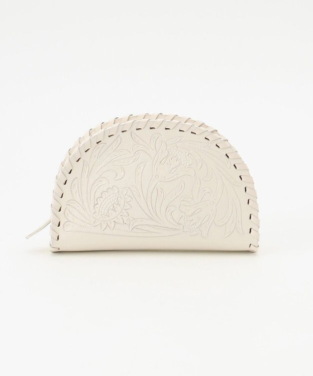 GRACE CONTINENTAL Semicirclepouch2 エクリュ