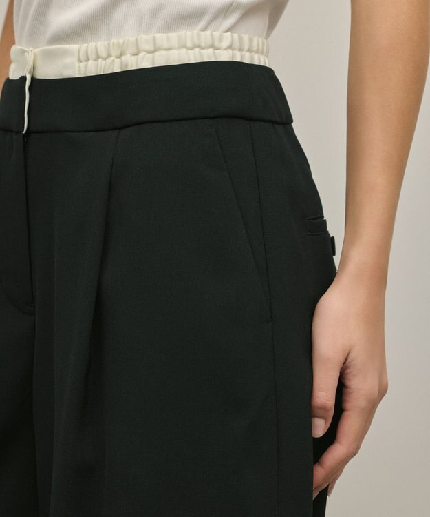 GRACE CONTINENTAL レイヤードイージーパンツ ブラック