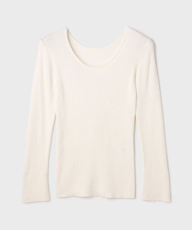 GRACE CONTINENTAL 綿カシミヤインナートップ ホワイト