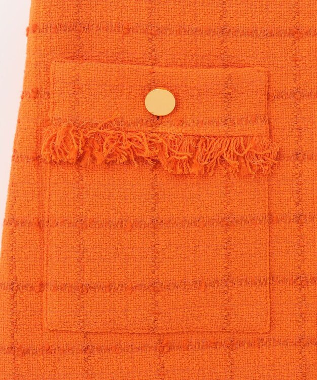 GRACE CONTINENTAL ツイードミニワンピース オレンジ