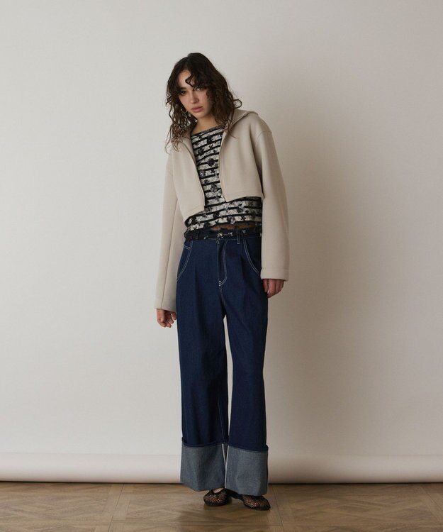 GRACE CONTINENTAL パーカーコンビトレンチ ベージュ