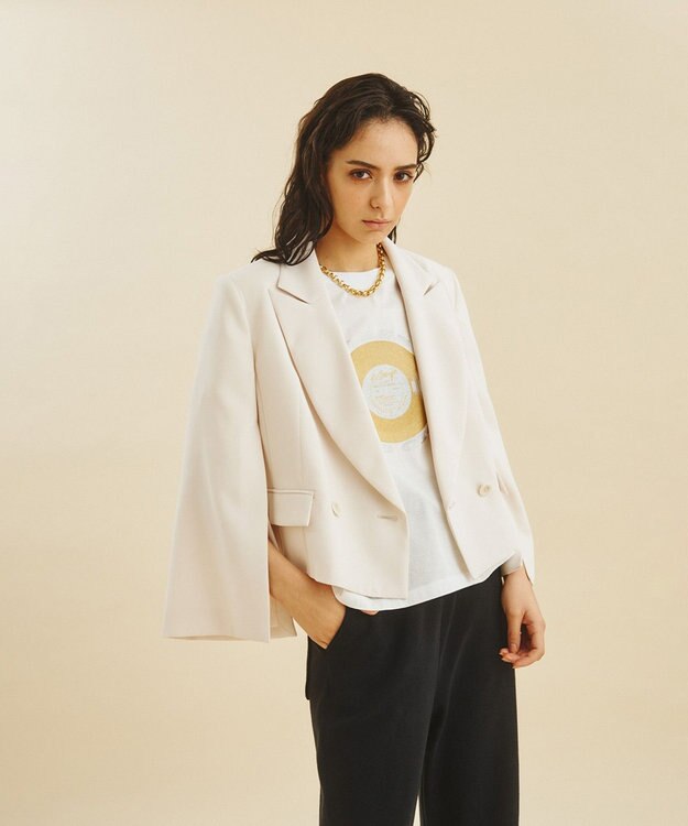 GRACE CONTINENTAL ミリタリーショートジャケット ベージュ