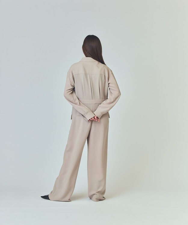 GRACE CONTINENTAL バックサテンオールインワン ベージュ