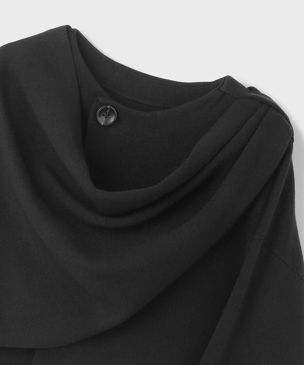 GRACE CONTINENTAL ケープショートニットトップ ブラック