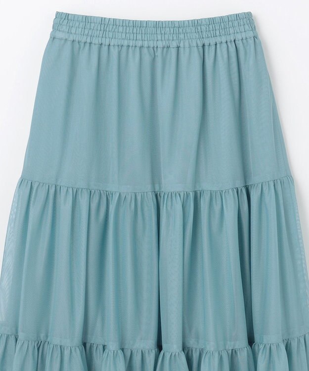 GRACE CONTINENTAL チュールティアードスカート ブルー