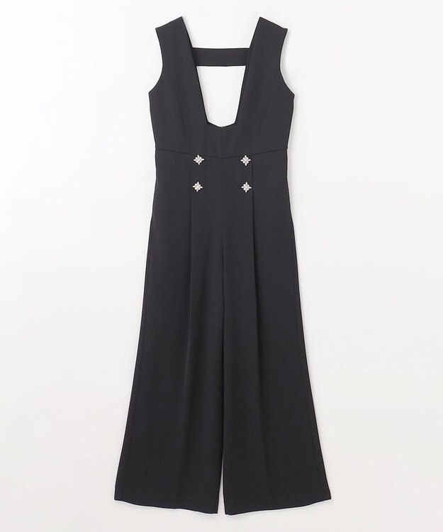 GRACE CONTINENTAL ビジュー釦サロペット ブラック