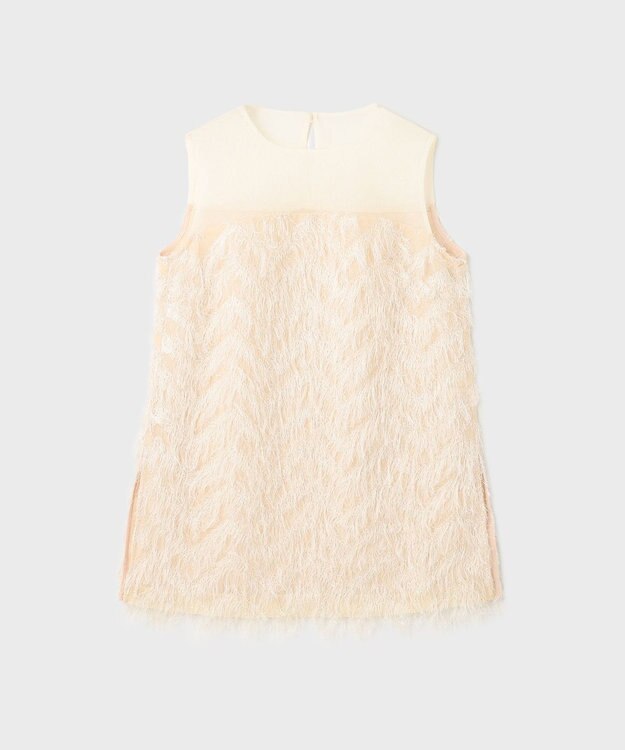 GRACE CONTINENTAL シアーフリンジノースリーブ キナリ