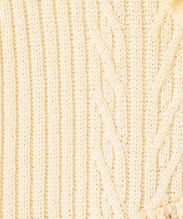 GRACE CONTINENTAL ミックスフリルニットトップ キナリ