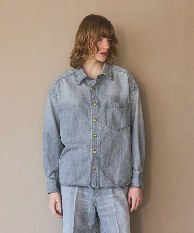 GRACE CONTINENTAL 10ozムラ糸デニムシャツ グレー