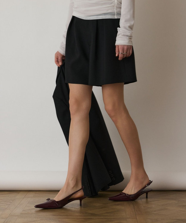 GRACE CONTINENTAL リネンライクショートパンツ ブラック