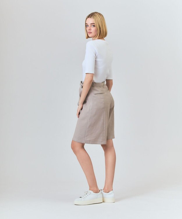 GRACE CONTINENTAL リネンデニムライクパンツ ベージュ