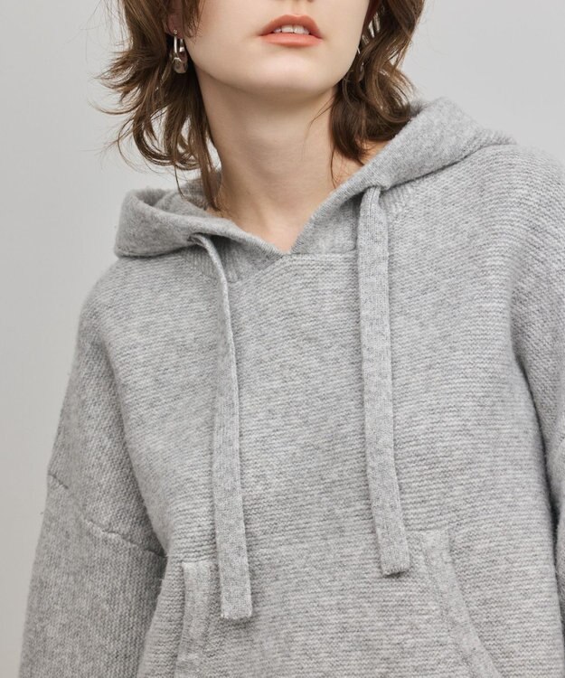 GRACE CONTINENTAL ガーターニットパーカー グレー