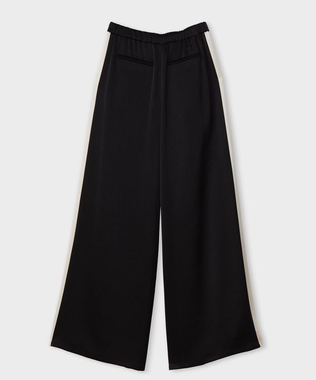 GRACE CONTINENTAL サテンラインイージーパンツ ブラック