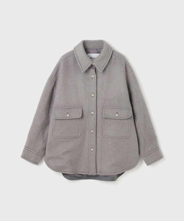 GRACE CONTINENTAL ウールオーバーシャツ グレー