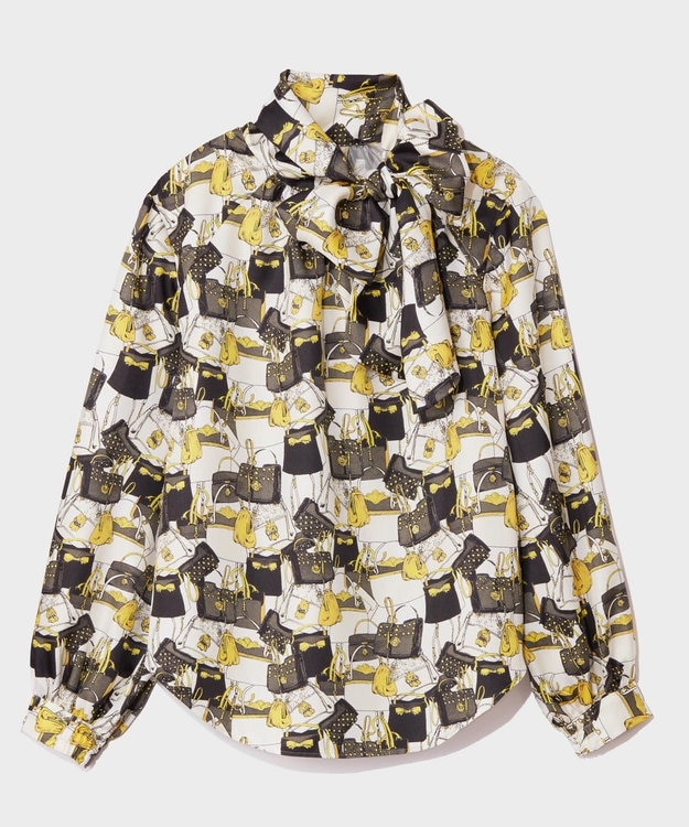 GRACE CONTINENTAL バッグモチーフボウブラウス イエロー