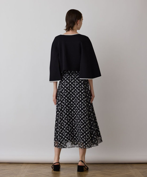 GRACE CONTINENTAL ドットオパールスカート ブラック