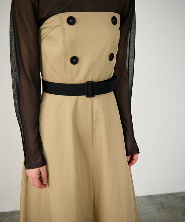 GRACE CONTINENTAL トレンチジャンパースカート ベージュ