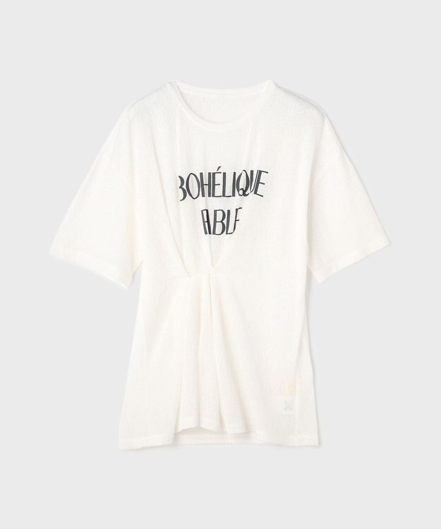 GRACE CONTINENTAL タックロゴTシャツ ホワイト