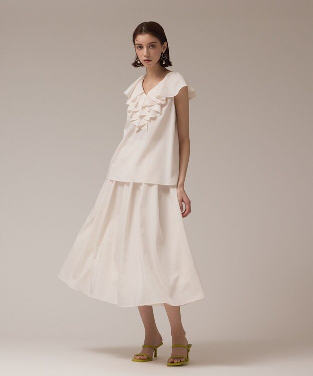 GRACE CONTINENTAL フレアタックスカート キナリ