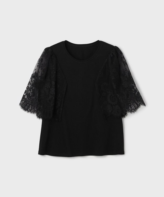GRACE CONTINENTAL レースフレアカットトップ ブラック