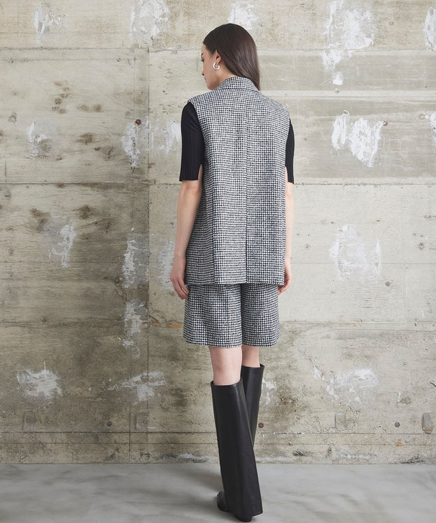 GRACE CONTINENTAL 千鳥ウールハーフパンツ ブラック