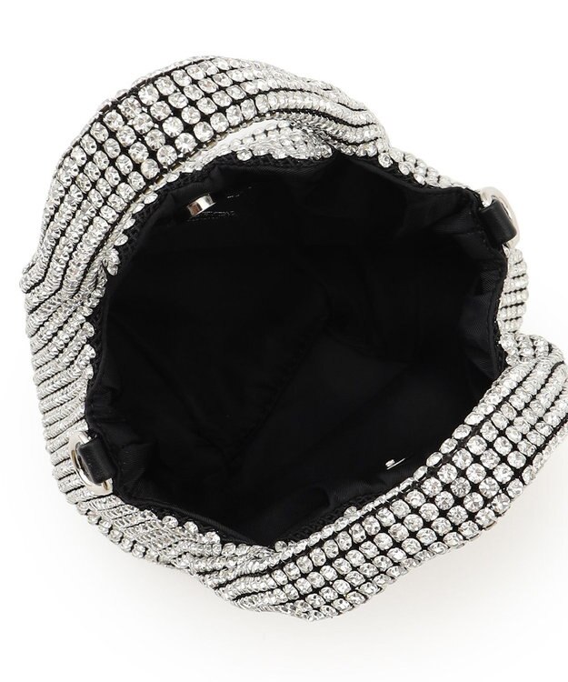 GRACE CONTINENTAL ラインストーンバッグ シルバー