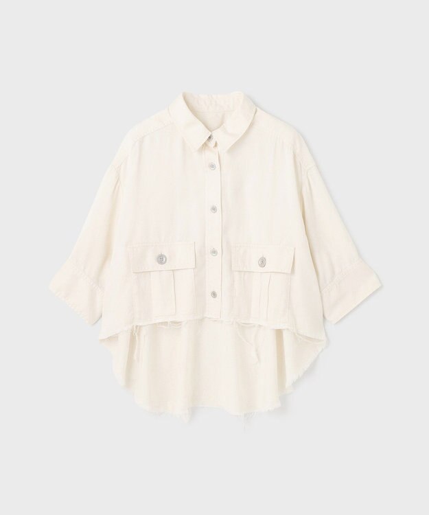 GRACE CONTINENTAL ハーフスリーブルーズシャツ キナリ