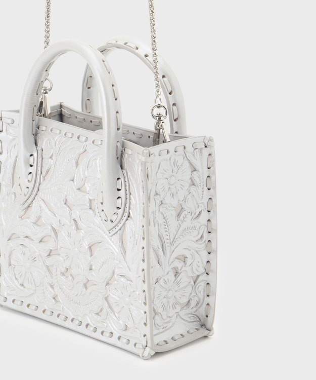 GRACE CONTINENTAL SquareMiniBagMT シルバー