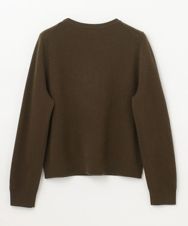 GRACE CONTINENTAL エンブレム刺繍ニットトップ カーキ