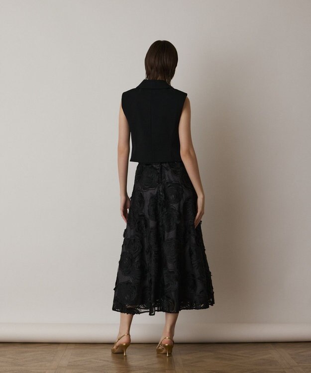 GRACE CONTINENTAL トリアセジャージジレ ブラック