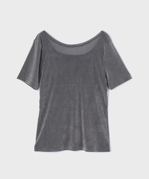 GRACE CONTINENTAL フロッキーチュールカットトップ グレー