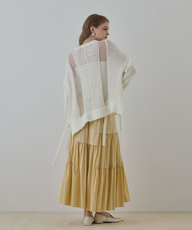 GRACE CONTINENTAL ルーズオーバーニットトップ ホワイト