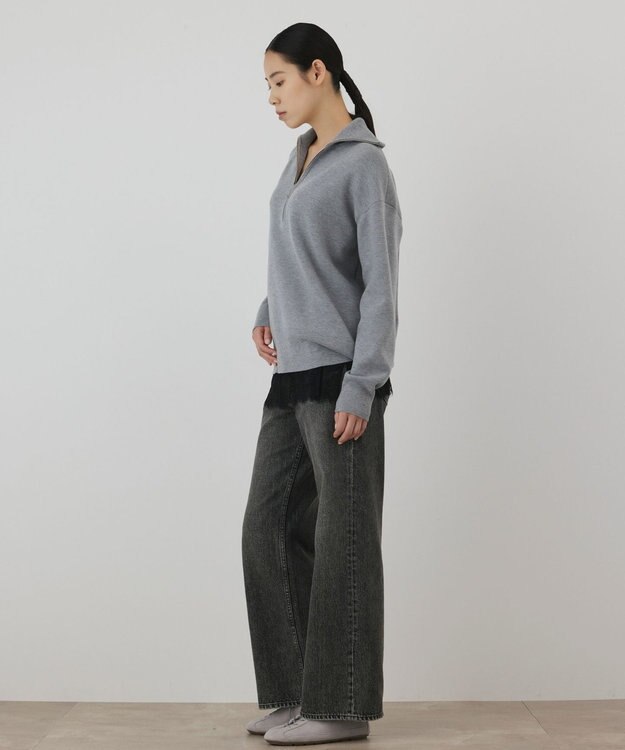 GRACE CONTINENTAL スムースニットトップ　 グレー