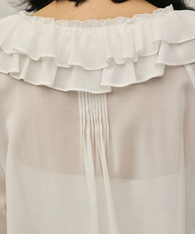 GRACE CONTINENTAL フリルブラウス ホワイト