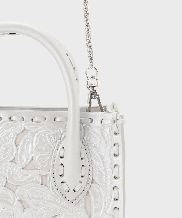 GRACE CONTINENTAL SquareMiniBagMT シルバー